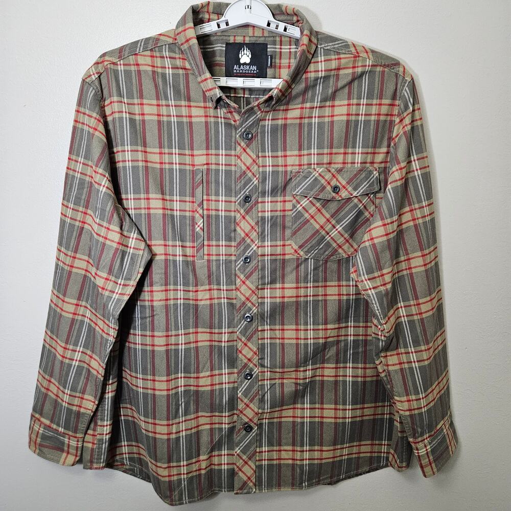 Alaskan Hardgear Duluth Trading Men 3XL Plaid Button Long Sleeve Shirt Gorpcore